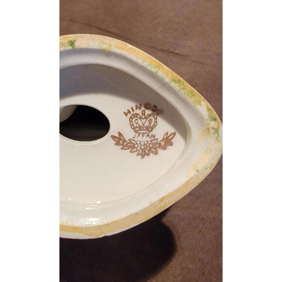 Art Deco Moriyama Dancing Lady Figure Bonnet Cobalt Blue Porcelain Hinode Japan - Picture 15 of 15